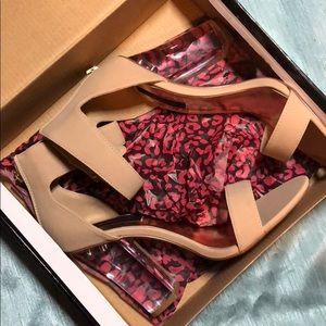 Dollhouse clear heel strappy sandal